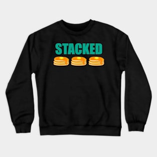 Stacked like pancakes - aqua Crewneck Sweatshirt